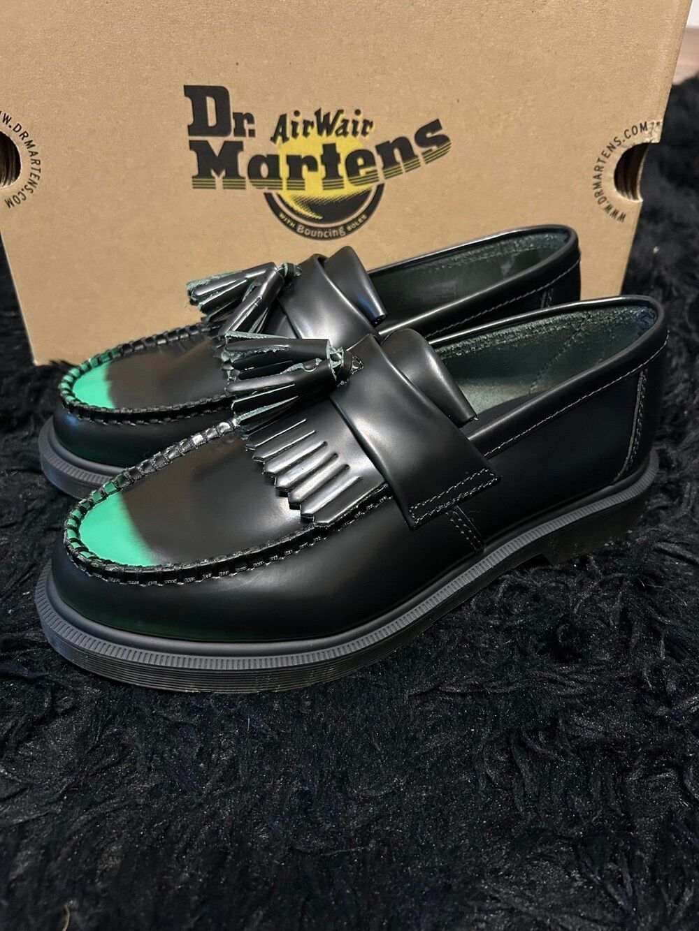 DR MARTENS ADRIAN TASSEL ARCADIA RUB OFF LEATHER LOAFERS shoes women’s 8 new